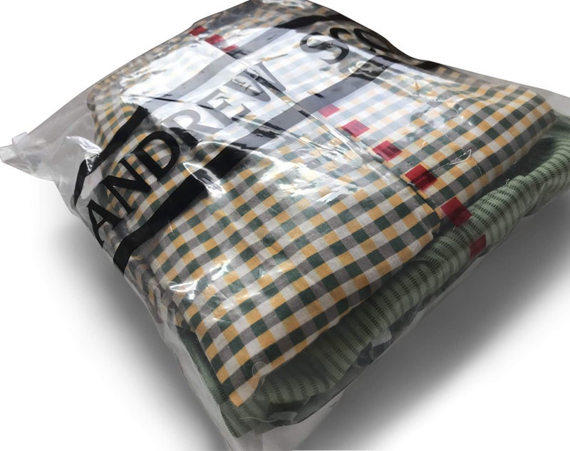 Andrew Scott Men's 3 Pack Soft Poplin Woven Pajama & Sleep Jam Cargo Short Lounge Pants (Large, 4 Pack- Blue/Olive Stripes & Check) - Image 2